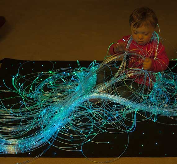 Fibre optic sensory harness lights 3.2 mm  Flexible children autism 60x200 cm 
