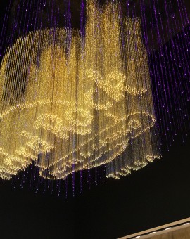 custom fiber optic chandelier, Hard Rock